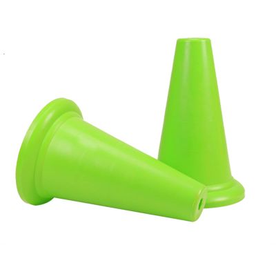 Agility Training Cone Colored Plastic Agile Sports Cones, Obstacle Cone for Football, Roller Skating, Parent-Child Games 24x38cm (Color : Green, Size : 10pcs)