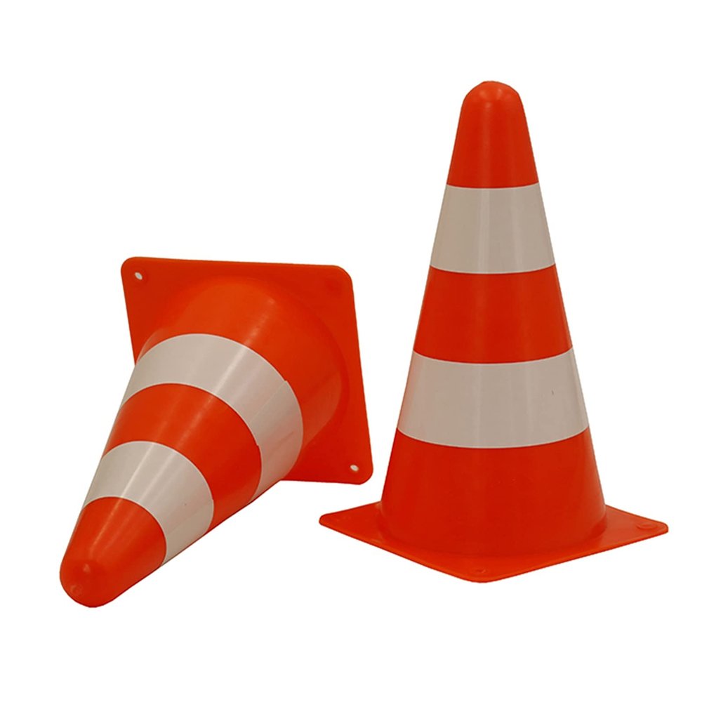 Agility Training Cone Reflective Plastic Sports Cone, Multifunctional Traffic Cone Windproof Road Cone, 23cm/9"