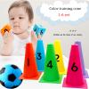 Agility Training Cone Color Training Exercise Cones, 1-6 Digital Suit Agility Obstacle Cone, Kindergarten Activity Cone18x30cm view 4