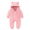 Digood Girls Hooded Coat Infant Newborn Baby Boys Bear Warm Thick Snowsuit Hooded Coat Jumpsuit Kids Cotton Outwear(Pink,6-12 Months) view 1