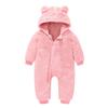 Digood Girls Hooded Coat Infant Newborn Baby Boys Bear Warm Thick Snowsuit Hooded Coat Jumpsuit Kids Cotton Outwear(Pink,6-12 Months) view 3