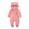 Digood Girls Hooded Coat Newborn Baby Boy Jacket Fleece Hooded Footed Coat Outerwear Romper Jumpsuit Kids Cotton Outwear(Pink,6-9 Months) view 1
