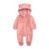 Digood Girls Hooded Coat Newborn Baby Boy Jacket Fleece Hooded Footed Coat Outerwear Romper Jumpsuit Kids Cotton Outwear(Pink,6-9 Months) view 3
