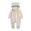Digood Girls Hooded Coat Newborn Baby Boy Jacket Fleece Hooded Footed Coat Outerwear Romper Jumpsuit Snow Wear Clothes(Beige,6-9 Months) view 3