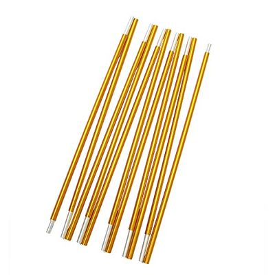 2 PCS Aluminum Alloy Camp Tent Poles Canopy Golden 7.9/8.5mm*333/360/404/442cm