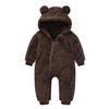 Digood Girls Hooded Coat Infant Newborn Baby Boys Bear Warm Thick Snowsuit Hooded Coat Jumpsuit Fall Winter Jacket(Coffee,18-24 Months) view 1
