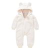 Girls Hooded Coat Infant Newborn Baby Boys Bear Warm Thick Snowsuit Hooded Coat Jumpsuit Windproof Outerwear(White,6-12 Months) view 1