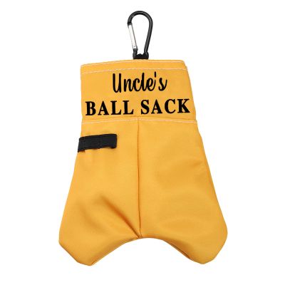 PWHAOO Funny Uncle Golf Gift Uncles Ball Sack Golf Ball Storage Bag Golf Club Gift Ball Pouch Sack Gag Gift (Uncle BS)