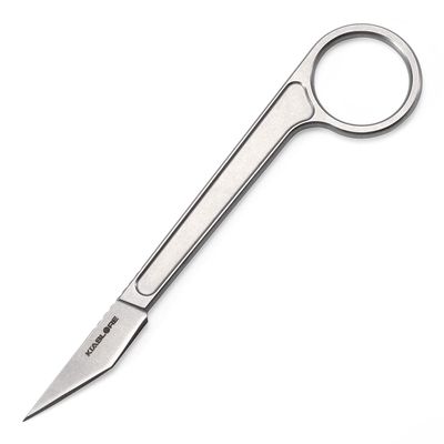KIASLORE Outdoor survival claw tactical knife D2 steel blade and G10 steel handle sharp fixed blade with sheath (Silver)