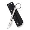 KIASLORE Outdoor survival claw tactical knife D2 steel blade and G10 steel handle sharp fixed blade with sheath (Silver) view 4