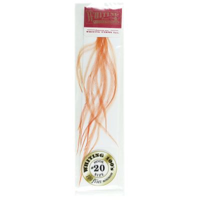Whiting Farms 100 Packs Size 20 White Dyed Burnt Orange