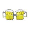 Pack of 6 Yellow and White Beer Mug Party Eyeglasses Costume Accessories - One Size view 1
