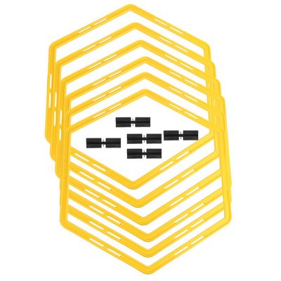 Hex Speed Rings, Workout Ladder Obstacle Rings Hexagonal Speed and Rings for Basketball Football Speed Training
