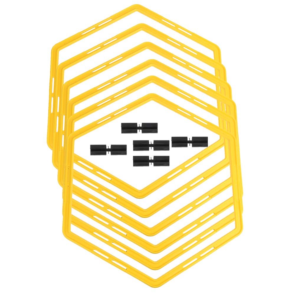 Hex Speed Rings, Workout Ladder Obstacle Rings Hexagonal Speed and Rings for Basketball Football Speed Training