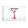 AGAS Cocktail Time Novelty Boat Flag - 12 x 18 inch - Double Sided Printed 200D Nylon - Solid Brass Eyelets Canvas Heading - Vivid Colors Fade Proof - Cocktail Time Funny Boat Nautical Flag view 1