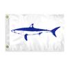 AGAS Mako Shark Novelty Boat Flag - 12 x 18 inch - Double Sided Printed 200D Nylon - Solid Brass Eyelets Canvas Heading - Vivid Colors Fade Proof - Mako Shark Funny Boat Nautical Flag view 1