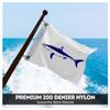 AGAS Mako Shark Novelty Boat Flag - 12 x 18 inch - Double Sided Printed 200D Nylon - Solid Brass Eyelets Canvas Heading - Vivid Colors Fade Proof - Mako Shark Funny Boat Nautical Flag view 2