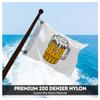 AGAS Beer Mug Novelty Boat Flag - 12 x 18 inch - Double Sided Printed 200D Nylon - Solid Brass Eyelets Canvas Heading - Vivid Colors Fade Proof - Beer Mug Funny Boat Nautical Flag view 2