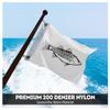 AGAS Striped Bass Novelty Boat Flag - 12 x 18 inch - Double Sided Printed 200D Nylon - Solid Brass Eyelets Canvas Heading - Vivid Colors Fade Proof - Striped Bass Funny Boat Nautical Flag view 2