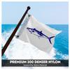 AGAS King Mackerel Novelty Boat Flag - 12 x 18 inch - Double Sided Printed 200D Nylon - Solid Brass Eyelets Canvas Heading - Vivid Colors Fade Proof - King Mackerel Funny Boat Nautical Flag view 2