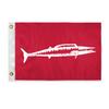 AGAS Wahoo Novelty Boat Flag - 12 x 18 inch - Double Sided Printed 200D Nylon - Solid Brass Eyelets Canvas Heading - Vivid Colors Fade Proof - Wahoo Funny Boat Nautical Flag view 1