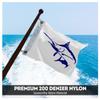 AGAS Blue Marlin Novelty Boat Flag - 12 x 18 inch - Double Sided Printed 200D Nylon - Solid Brass Eyelets Canvas Heading - Vivid Colors Fade Proof - Blue Marlin Funny Boat Nautical Flag view 2