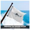 AGAS Sword Fish Novelty Boat Flag - 12 x 18 inch - Double Sided Printed 200D Nylon - Solid Brass Eyelets Canvas Heading - Vivid Colors Fade Proof - Sword Fish Funny Boat Nautical Flag view 2