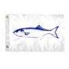 AGAS Blue Fish Novelty Boat Flag - 12 x 18 inch - Double Sided Printed 200D Nylon - Solid Brass Eyelets Canvas Heading - Vivid Colors Fade Proof - Blue Fish Funny Boat Nautical Flag view 1