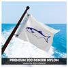 AGAS Blue Fish Novelty Boat Flag - 12 x 18 inch - Double Sided Printed 200D Nylon - Solid Brass Eyelets Canvas Heading - Vivid Colors Fade Proof - Blue Fish Funny Boat Nautical Flag view 2