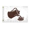 AGAS Coffee Break Novelty Boat Flag - 12 x 18 inch - Double Sided Printed 200D Nylon - Solid Brass Eyelets Canvas Heading - Vivid Colors Fade Proof - Coffee Break Funny Boat Nautical Flag view 1