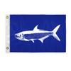 AGAS Tarpon Novelty Boat Flag - 12 x 18 inch - Double Sided Printed 200D Nylon - Solid Brass Eyelets Canvas Heading - Vivid Colors Fade Proof - Tarpon Funny Boat Nautical Flag view 1