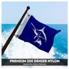 AGAS White Marlin Novelty Boat Flag - 12 x 18 inch - Double Sided Printed 200D Nylon - Solid Brass Eyelets Canvas Heading - Vivid Colors Fade Proof - White Marlin Funny Boat Nautical Flag view 2