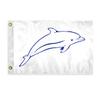 AGAS Dolphin Novelty Boat Flag - 12 x 18 inch - Double Sided Printed 200D Nylon - Solid Brass Eyelets Canvas Heading - Vivid Colors Fade Proof - Dolphin Funny Boat Nautical Flag view 1