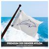 AGAS Dolphin Novelty Boat Flag - 12 x 18 inch - Double Sided Printed 200D Nylon - Solid Brass Eyelets Canvas Heading - Vivid Colors Fade Proof - Dolphin Funny Boat Nautical Flag view 2