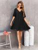 Aoulaydo Cover Ups for Swimwear Women Casual Loose Fitting Beach Dress V-Neck Bathing Suit Beachwear Black view 4