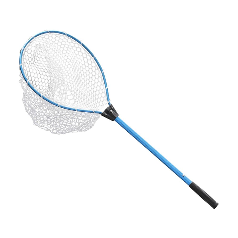 DYNWAVE Fishing Landing Nets Collapsible Telescopic Sturdy Pole Handle for Saltwater and Freshwater Extending to 37inches, Blue