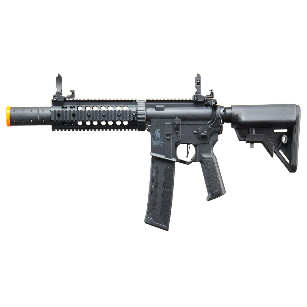 Lancer Tactical Gen 3 M4 SD Nylon Polymer Airsoft AEG Gun with Programmable Fast Trigger & Mosfet
