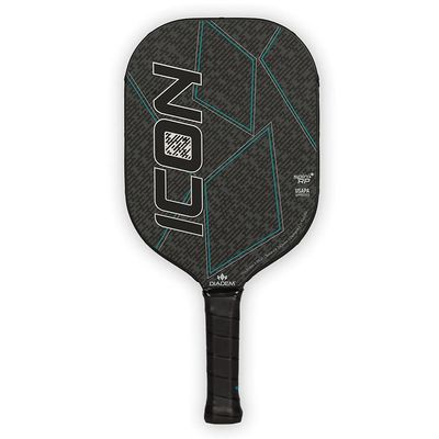 Diadem ICON Pickleball Paddle (Black, Lite, 7.7oz) | Graphite Carbon Fiber, Honeycomb Core, Fiberglass Face, Ultra Sleek Edge Guard, Spin Friendly | Indoor/Outdoor | USAPA Approved