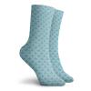 Aqua Funny Compression Socks Women and Men,Blue Tones Half Inner Rounds Wave Inspired Retro Image,Best for Circulation,Running,Athletic,Nurse,Travel,Turquoise Pale Blue Navy Blue And Seafoam -12 inch view 2