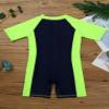 Kaerm Kids Girls Shorty Wetsuit One Piece Rash Guard Swimwear Bathing Suit Thermal Diving Swimsuit Navy Blue&Fluorescen 5-6 Years view 4