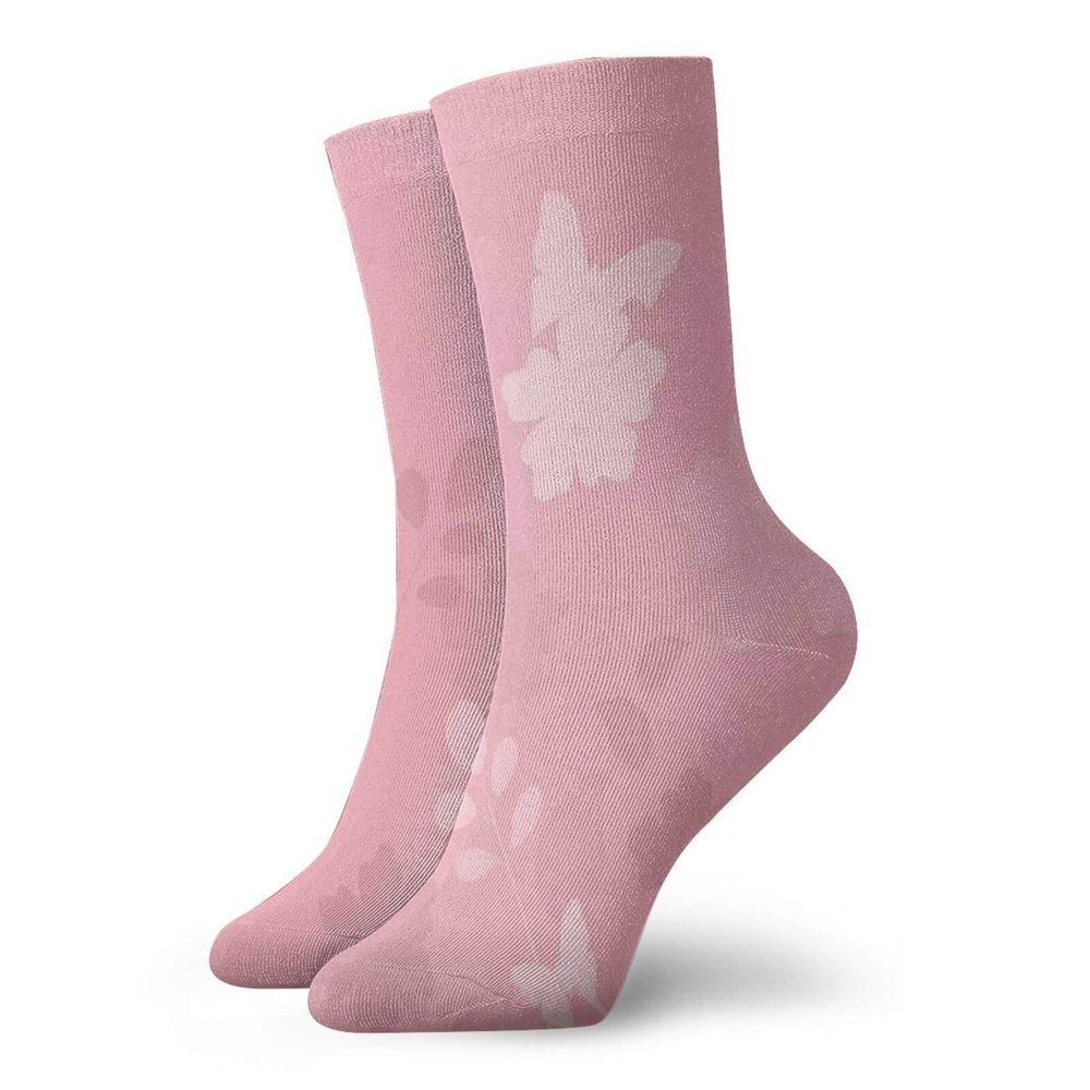 GULTMEE Rose Fashion Compression Socks,Dreamy Fantasy Spring Nature With Artful,Performance Polyester Cushioned Athletic Crew Socks for Running,Athletic,Pale Rose Rose -12 inch