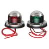 1Pair 12V Stainless Steel Red Green Bow LED Navigation Lights Boat Marine Indicator Spot Light Marine Boat Yacht Sailing Light DaJiKan view 1