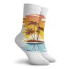 GULTMEE Fashion Compression Socks,Tropical Abstract Background With Palm Trees And Sunset Ocean Coastline,Performance Polyester Cushioned Athletic Crew Socks for Running,Athletic, -12 inch view 2