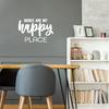 Vinyl Wall Art Decal - Books are My Happy Place - 17" x 25" - Modern Fun Positive Classroom Quote Sticker for Living Room Playroom School Library Educational Decor (White) view 1