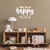 Vinyl Wall Art Decal - Books are My Happy Place - 17" x 25" - Modern Fun Positive Classroom Quote Sticker for Living Room Playroom School Library Educational Decor (White) view 2