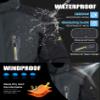 MAGCOMSEN Warm Jackets for Men Winter Waterproof Windproof Ski Snow Coats Insulated Fleece Snowboard Parka Raincoats Grey Black, L view 2