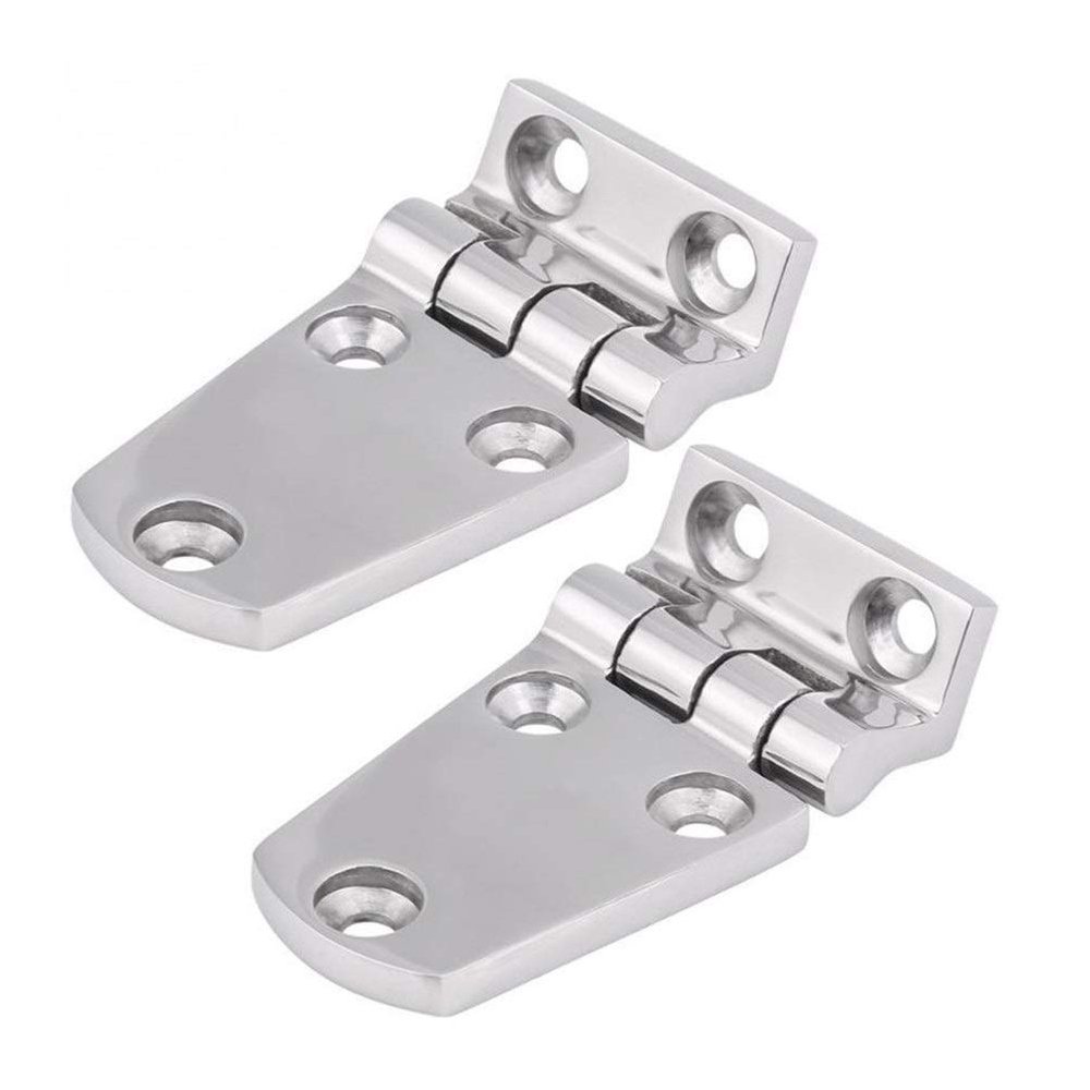 2pcs 316 Stainless Steel Flush Door Hatch Compartment Folding Bending Hinge Casting for Boat Marine Boat Accessories Marine DaJiKan