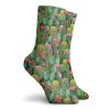 Nature Funny Compression Socks Women and Men,Garden Flowers Cactus Texas Desert Botanic Various Plants With Spikes Pattern,Best for Circulation,Running,Athletic,Nurse,Travel,Multicolor -12 inch view 2