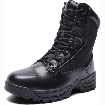 hongrenamz Mens High Trekking Boots Lightweight Outdoor Walking Camping Shoes Black-EU38/US6.5