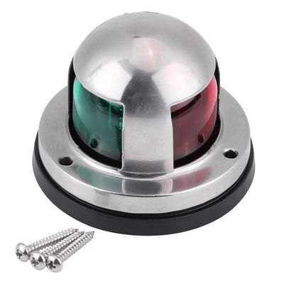 1pcs 12V 316 Stainless Steel Marine Boat Yacht LED Navigation Light Red and Green Bow Lights Deck Mount DaJiKan